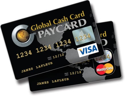 Global Cash debit cards for Visa and MasterCard
