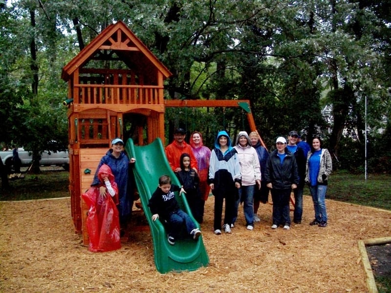 Reliance Staffing built a playset with the Roc Solid Foundation